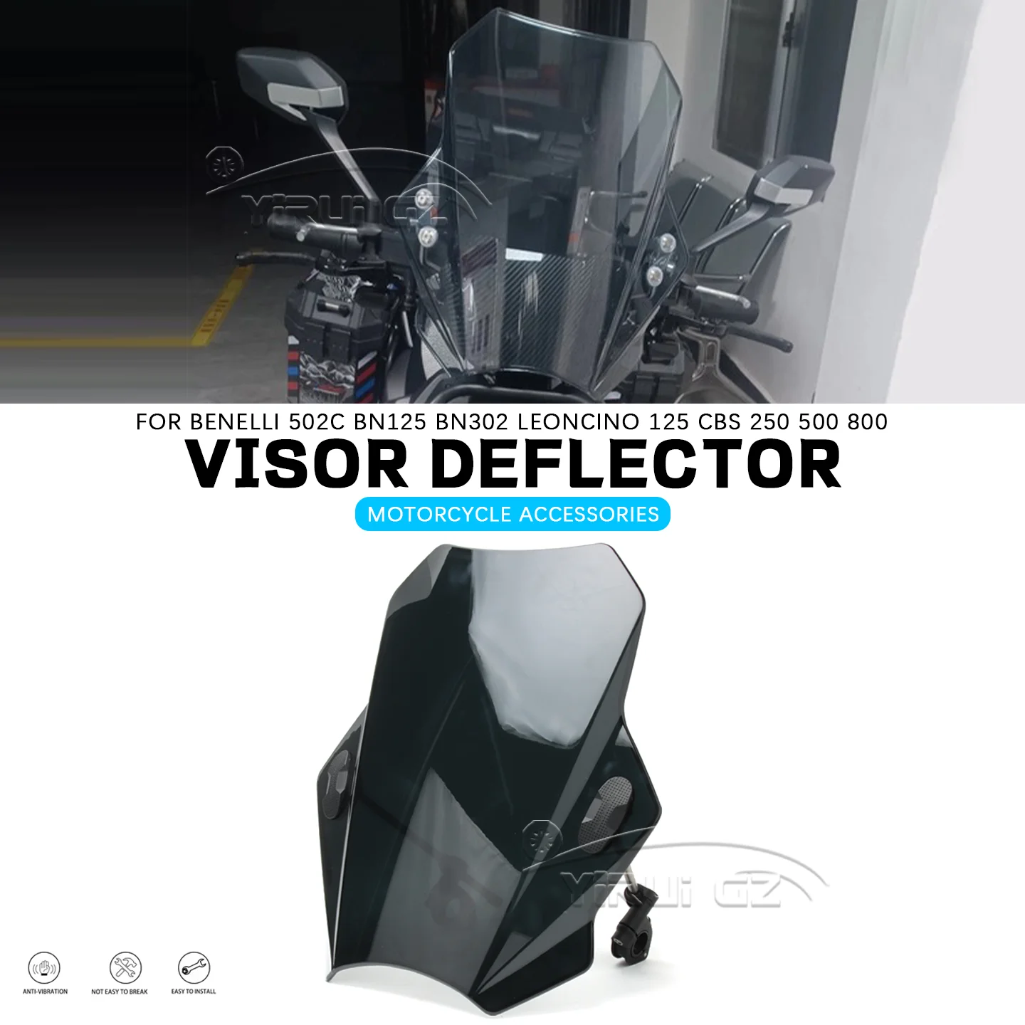 Screen Wind Shield Deflector For BENELLI 502 C BN125 BN 302 Front Motorcycle Windscreen Windshield LEONCINO 125 CBS 250 500 800