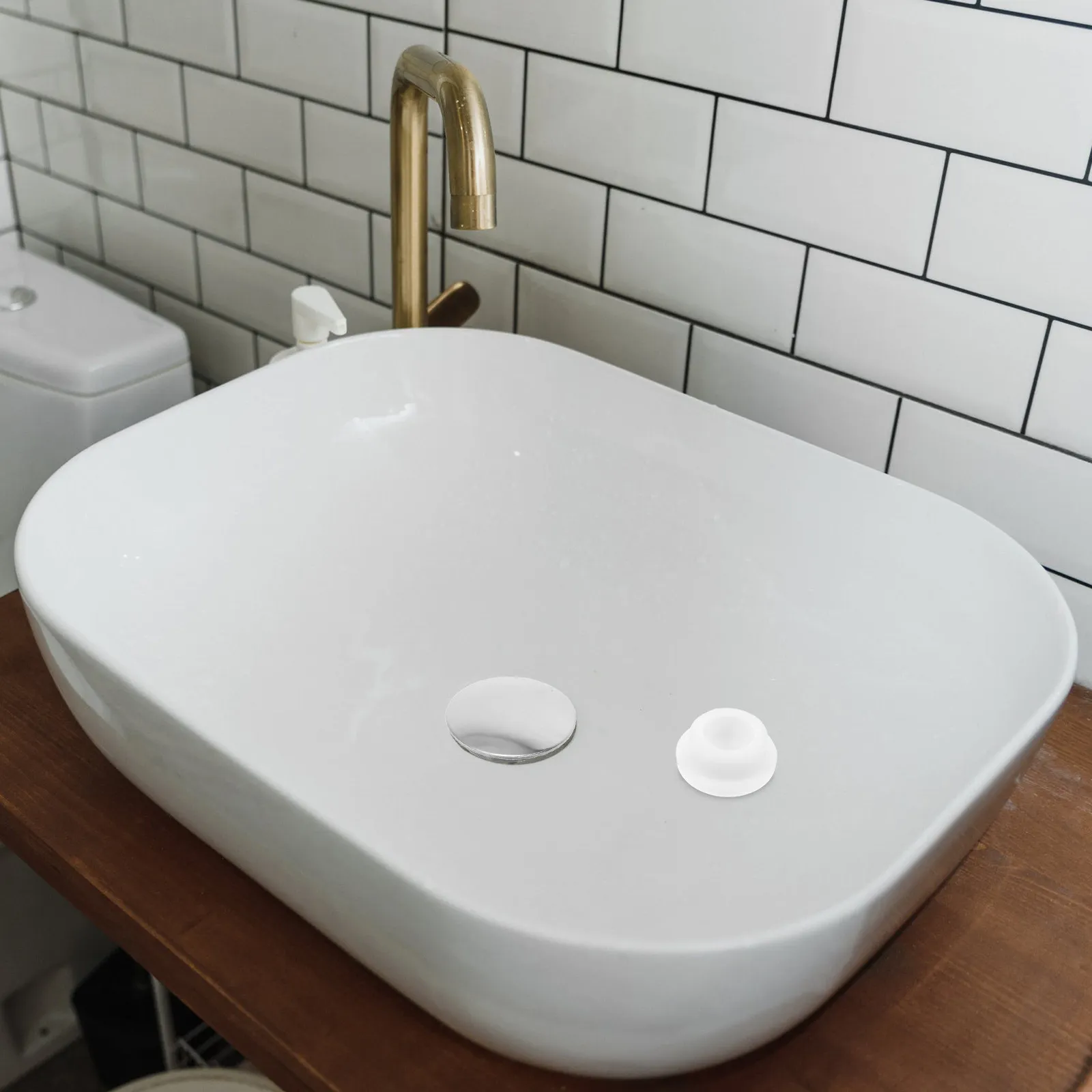

4Pcs Sink Overflow Drain Cover Rubber White Bathroom Washbasin Overflow Hole Cover Prevention Caps Easy Install