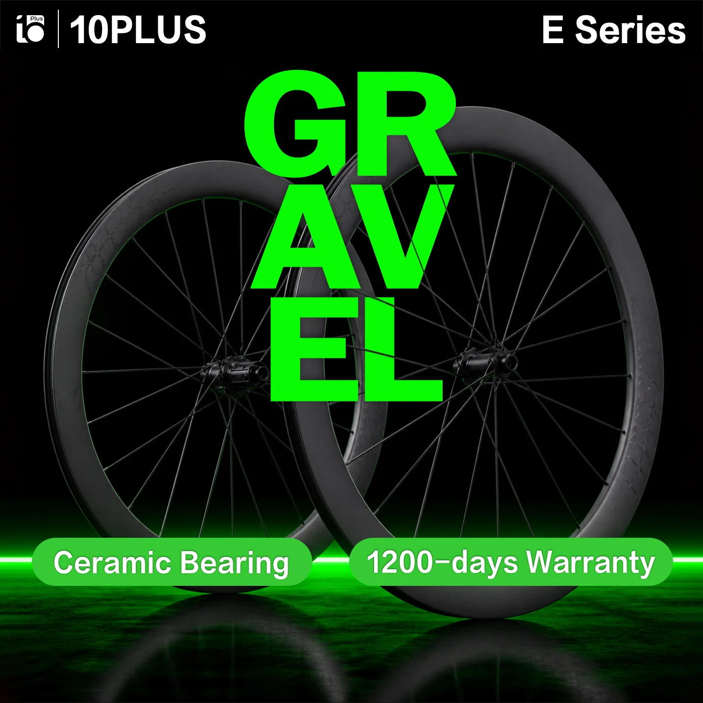 10PLUS Carbon Gravel Wheel Set 700C Ceramic Bearing Disc Brake Tubeless Ready 45T Star Ratchet Center Lock Pillar 1423