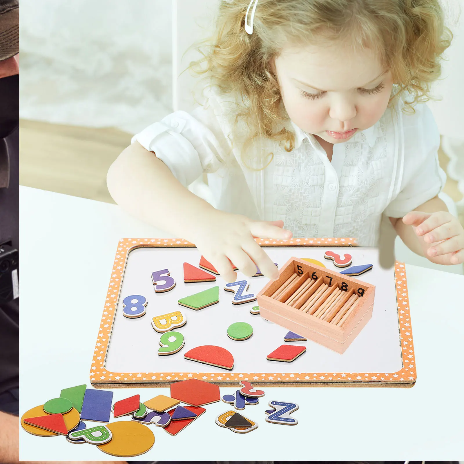 

1 set 1 Set Educational Stick Box Stick Box For Durable Safe Learning For Family Pack Color Spindle