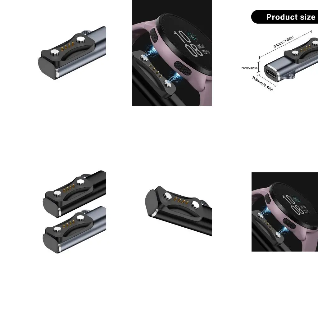 Smartwatch Dock Charger Type C Adapter Connector For Polar Pacer/Pacer Pro/Ignite 3/Vantage V3 Watch Power Charge Accessories