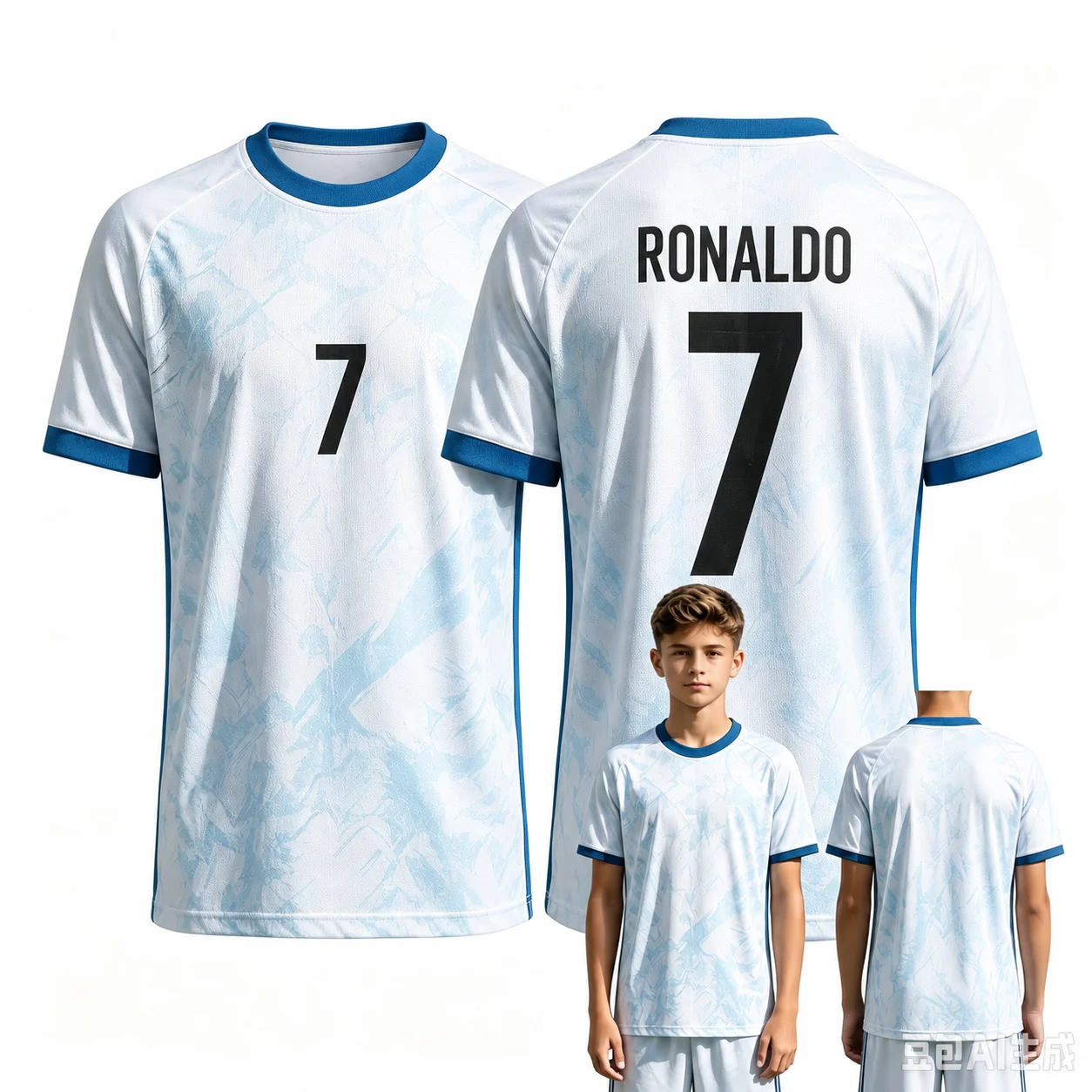 Cristiano Ronaldo Portugal Trikot Top Herren T-Shirt Damen T-Shirts Jungen Top Kinder Eltern-Kind Schnelltrocknend Kurzarm Kinder T-Shirt – Detail 5