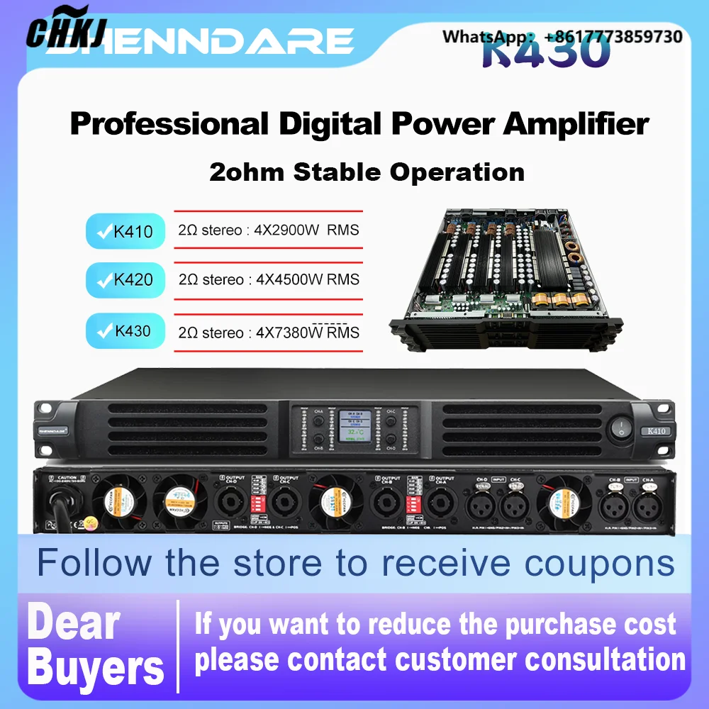 

Shenndare 4x2800w Audio profession eller Leistungs verstärker 4 Kanäle 1u Subwoofer Verstärker Klasse D Line Array Lautsprecher