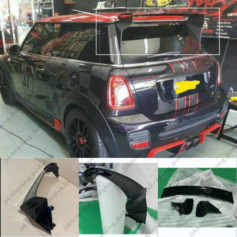 

For Mini Cooper R56 Rear Roof Window Spoiler Wing Lip Bodykits FRP Glossy Black