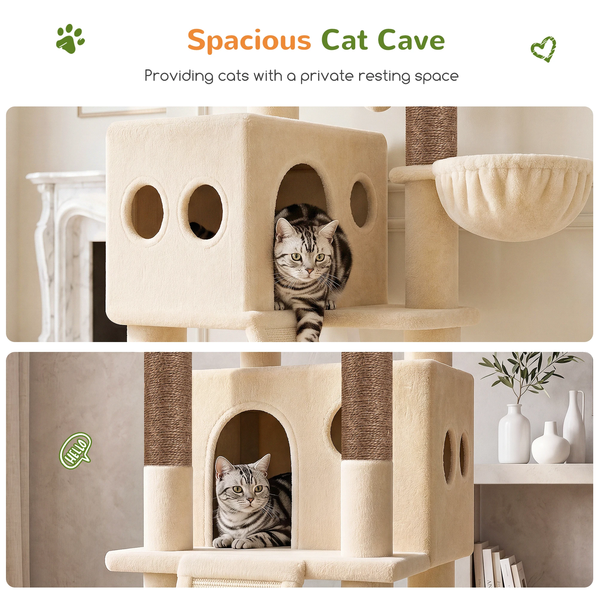 Globlazer, torre para gatos de - Cat Scratching Post Sisal Tree Tower reseña y precio