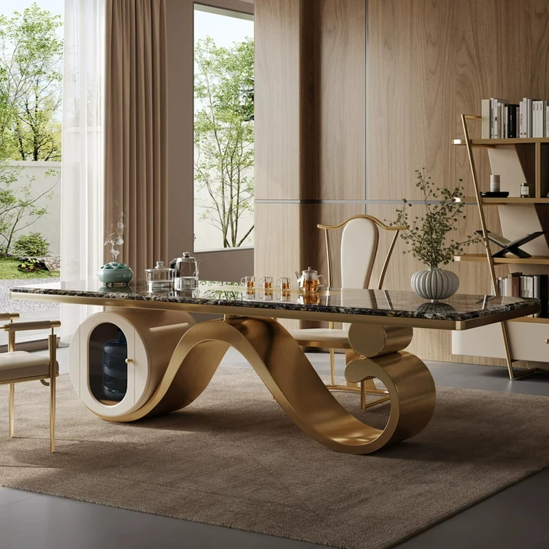 tea table tea table and chair combination light luxury modern high-end home villa living room tea room reception tea table