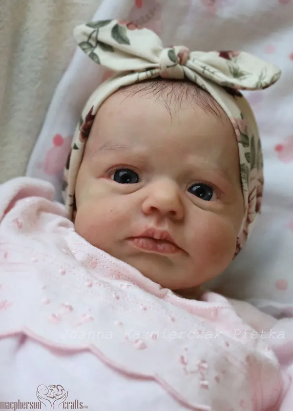 20 인치 도색되지 않은 다시 태어난 인형 키트 LouLou Awake 부드러운 비닐 천 몸과 눈 수제 DIY 금형 장난감 인형 부품