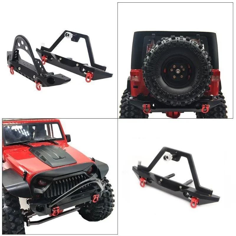 

Metal Front and Rear Bumper winch line for 1:10 RC Crawler Car Defender SCX10 TRX4 SCX10 II 90046 90047