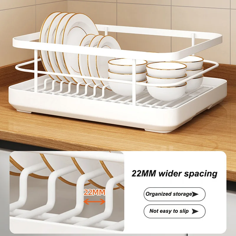 Kitchen Dish Storage Drainer Bowl Rack Sink Shelf Multifunctional Dish Drainer Countertop Chopsticks and Dishes Organizer