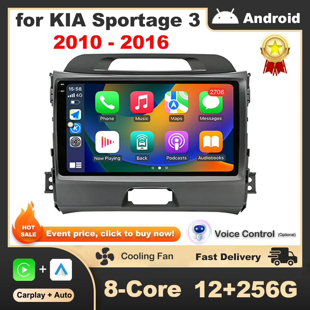 

Car Radio Video Multimedia Player 9 inch for KIA Sportage 3 2010 - 2016 Android Intelligent System BT WiFi IPS Screen Auto Tools