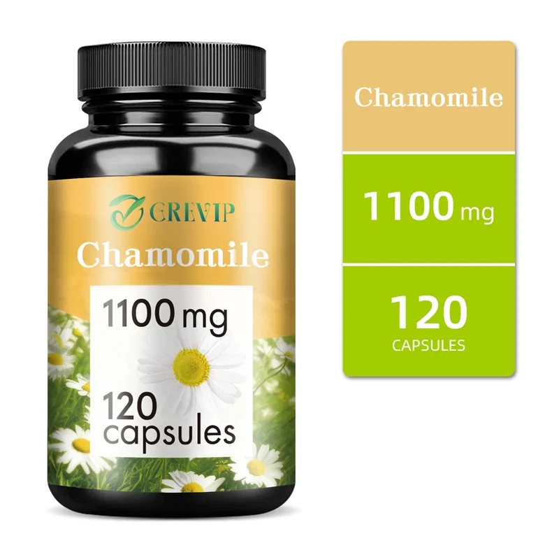 

Chamomile 1100mg - Relieve Stress, Relax Your Mind and Body, Improve Sleep Quality, Maintain Positive Mood, and Soothe Digestion