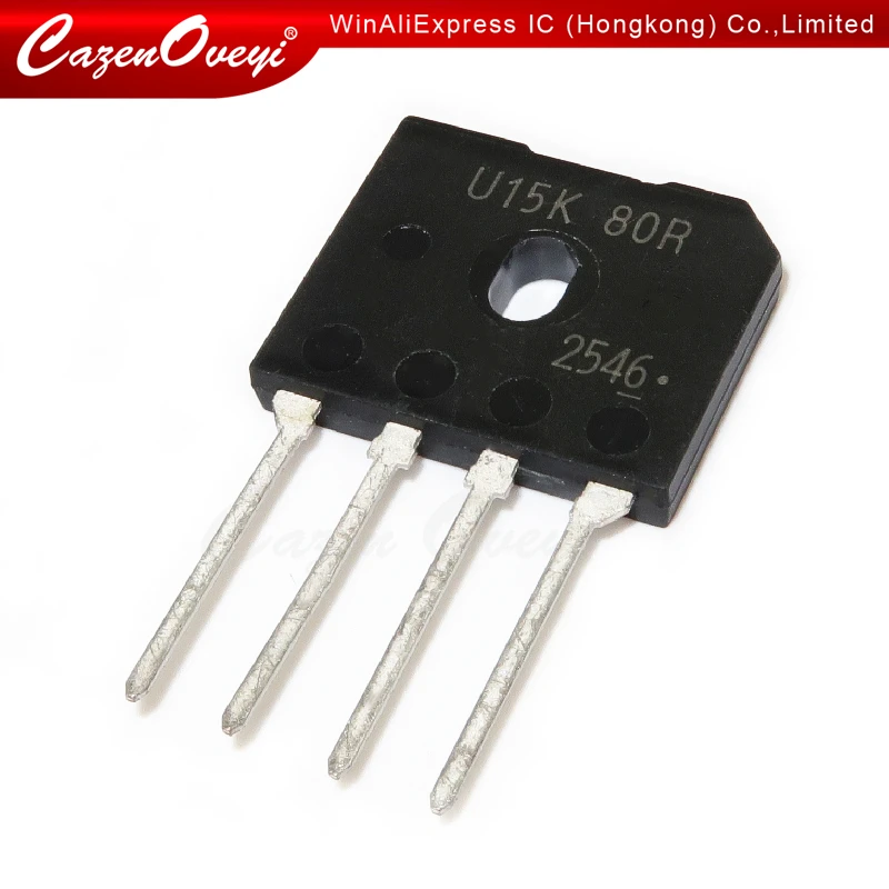 10pcs/lot U15K80R  GBU15K GBU1508 SIP-4 15A 800V In Stock