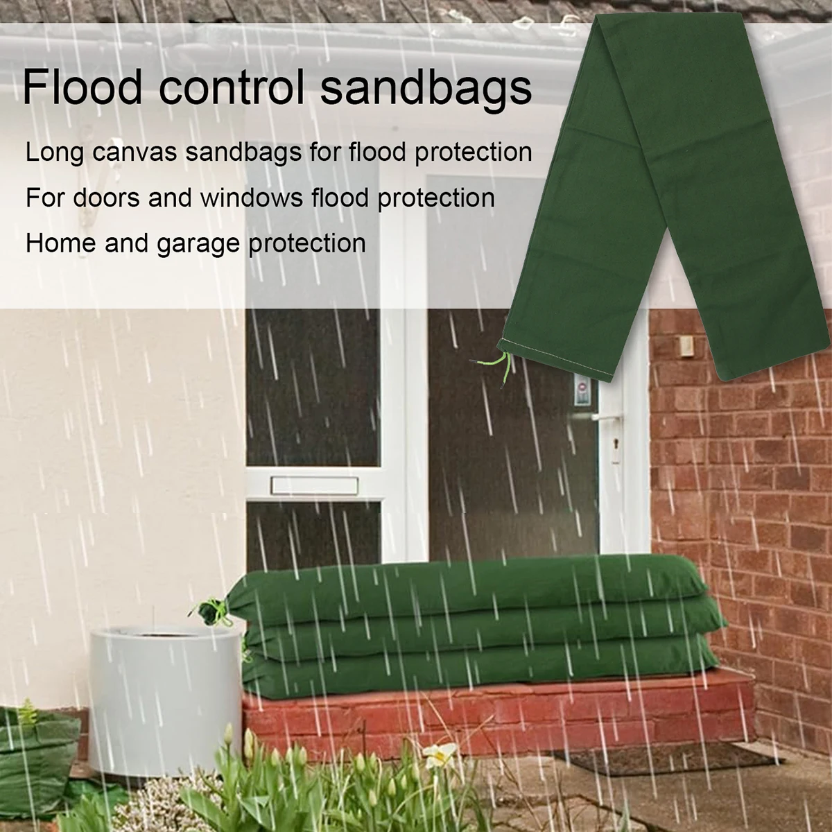 Flood Sandbag, Flooding Sand Bags Flood Water Barriers,Canvas Flood Protection Sandbag For Front Door,Window,Indoor Outdoor