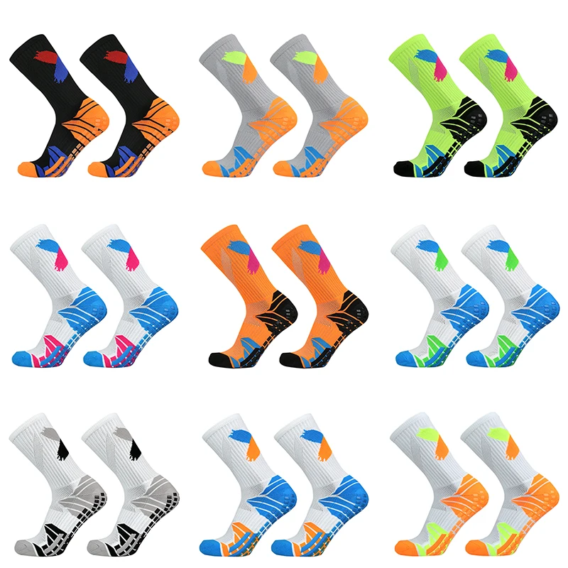 

New X-patterned heel soccer socks with anti slip sweat absorbing durable men's and women's sports soccer socks