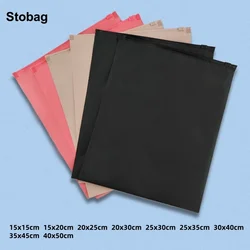 StoBag 50/100pcs Wholesale Color Frosted Matte Zipper Bags Clothes Packaging Pouch Plastic Sealed Shirts Storage Reusable Pocket
