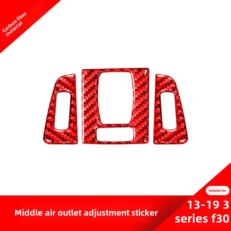 

Suitable for Bmw13-19New Style3SeriesF30Red Carbon Fiber Interior Modification Middle Air Vent Decorative Sticker