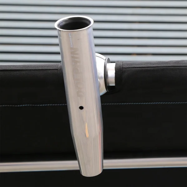 Dolphin 2.125'' Clamp Single Fishing Rod Holder Aluminium Rod Rocket Launcher for Boat T Top