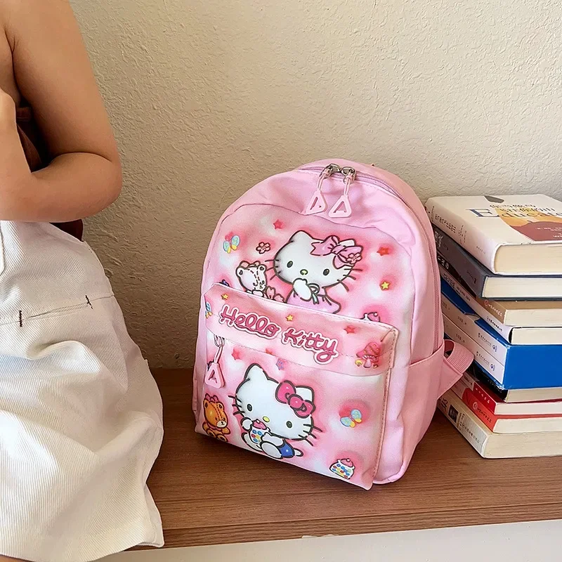 Mochila Sanrio Cartoon para crianças, bonito Anime Schoolbag, mochila Cinnamoroll Pochacco, presente do coração da menina, gama completa, moda