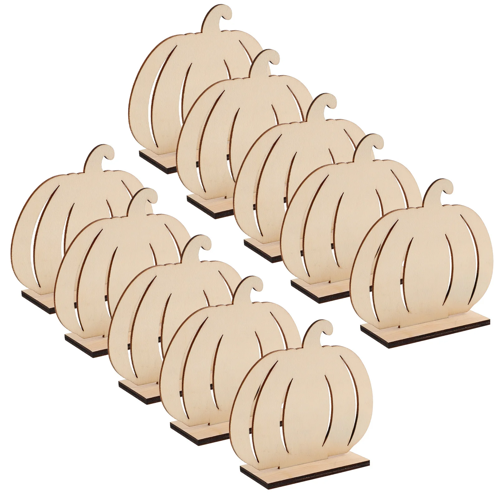

10Pcs Wood Pumpkin Decorations Rustic Unfinished Mini Pumpkins for Painting DIY Fall Halloween Thanksgiving Table Centerpieces