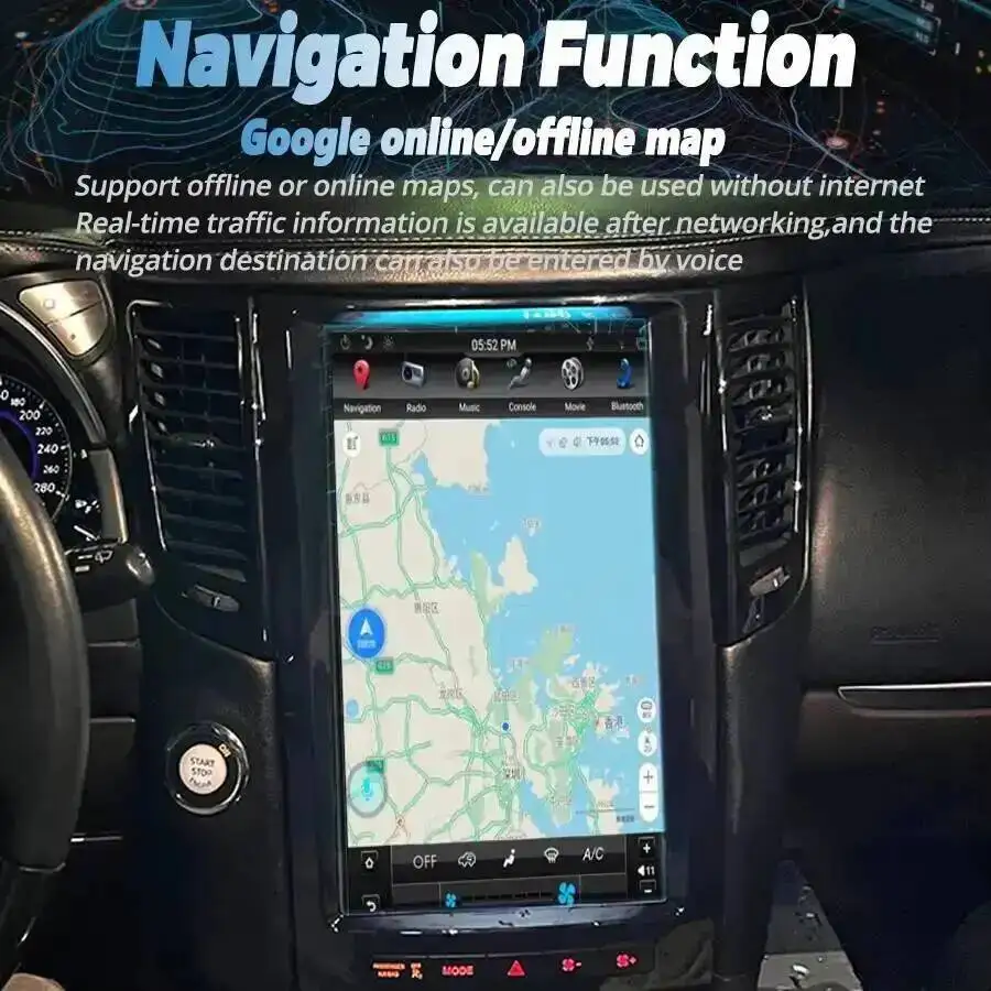 Für Infiniti FX35 FX37 FX45 FX50 QX70 2007-2013 Vertikaler Bildschirm 14,5 Zoll Android Radio Carplay Auto Multimedia Videoplayer Stereo – Detail 9