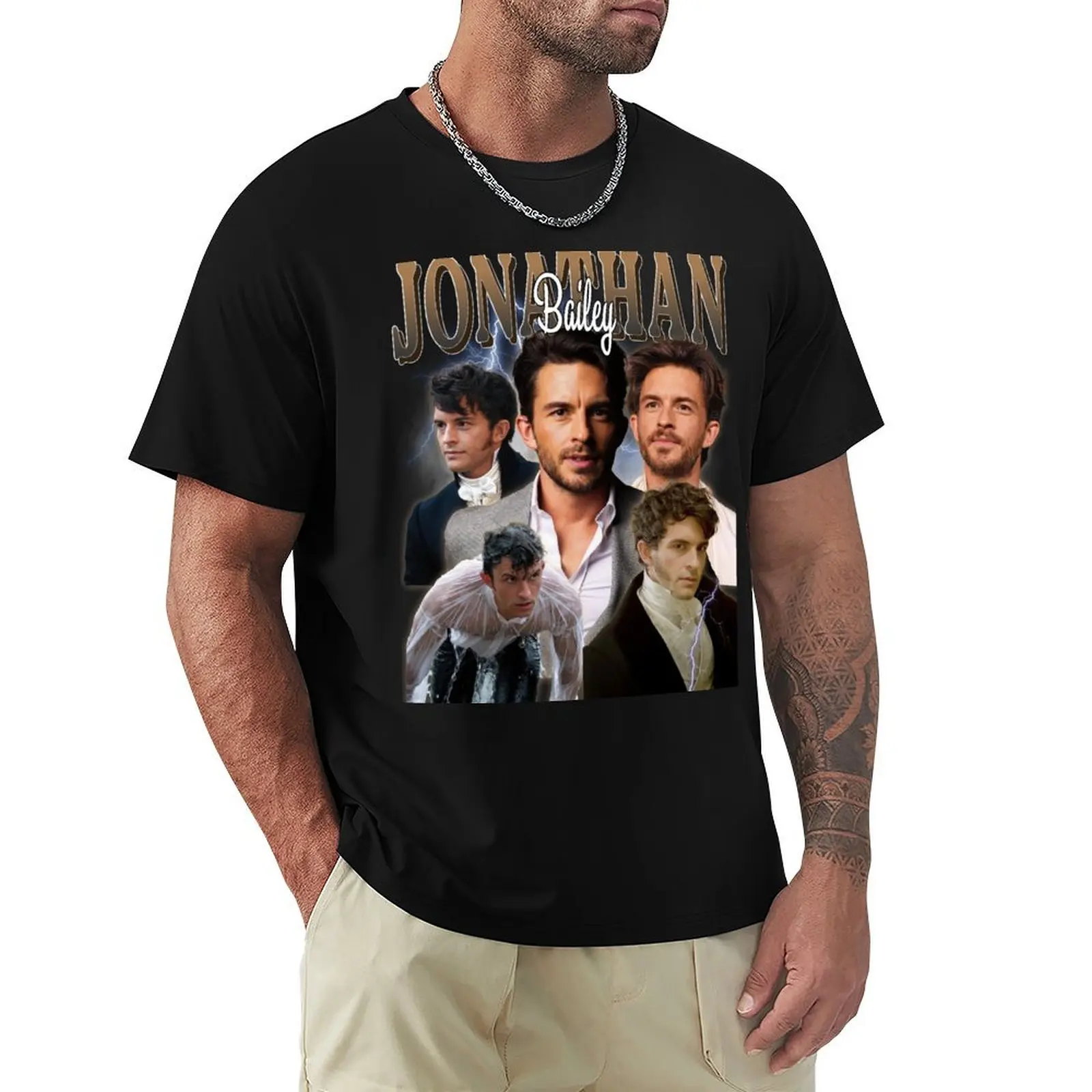 

jonathan actor bailey T-Shirt Lightweight Print T-Shirt