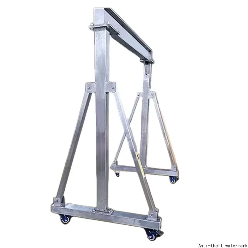 2026 Hot sellingfor1T5T Foldable Mini Aluminum Mobile Gantry Crane/Aluminium Light Mini Lifting Adjustable Portable Gantry Crane