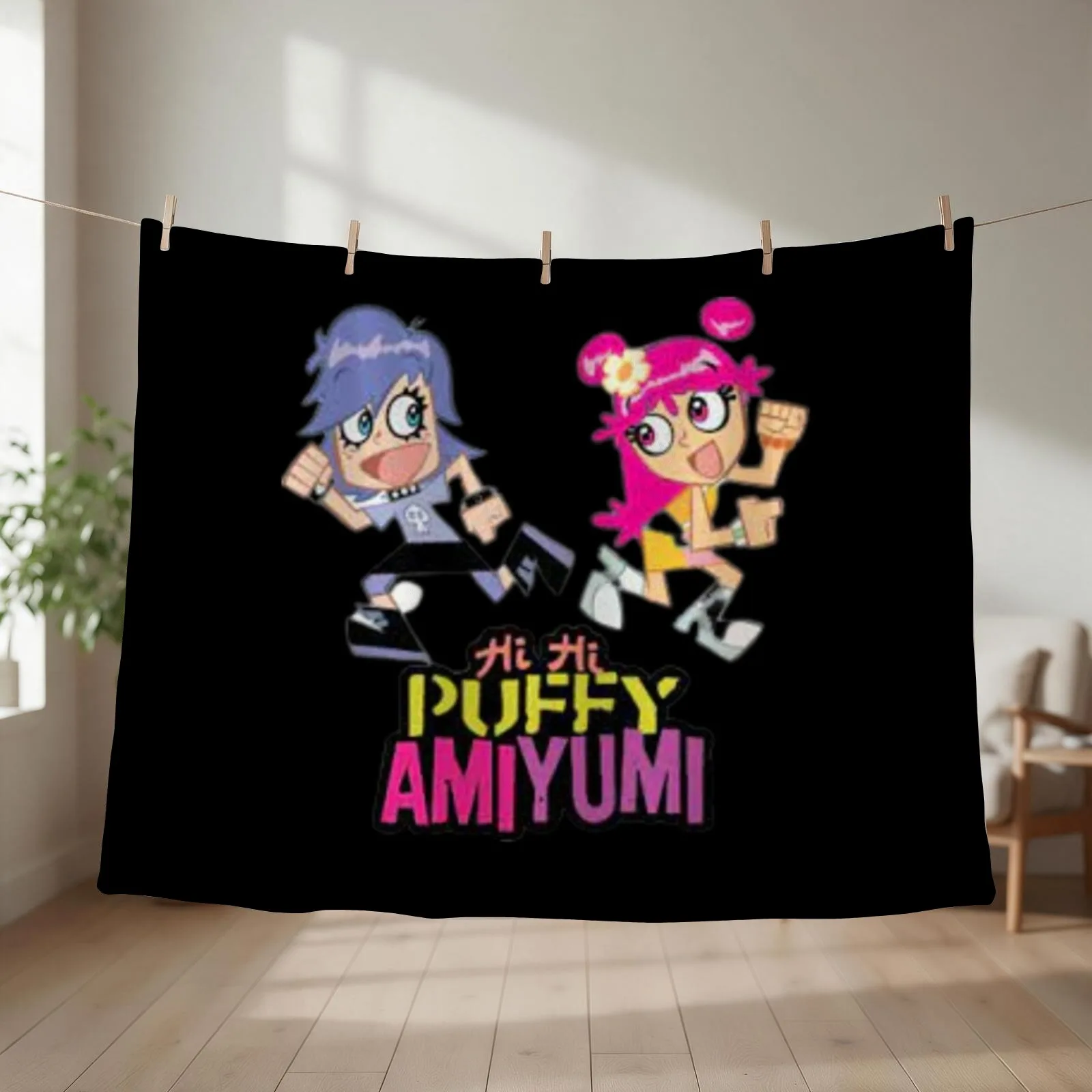 Hi Hi Puffy AmiYumi - hi!hi! puffy amiyumi - AmiYumi Show! Drawstring Throw Blanket
