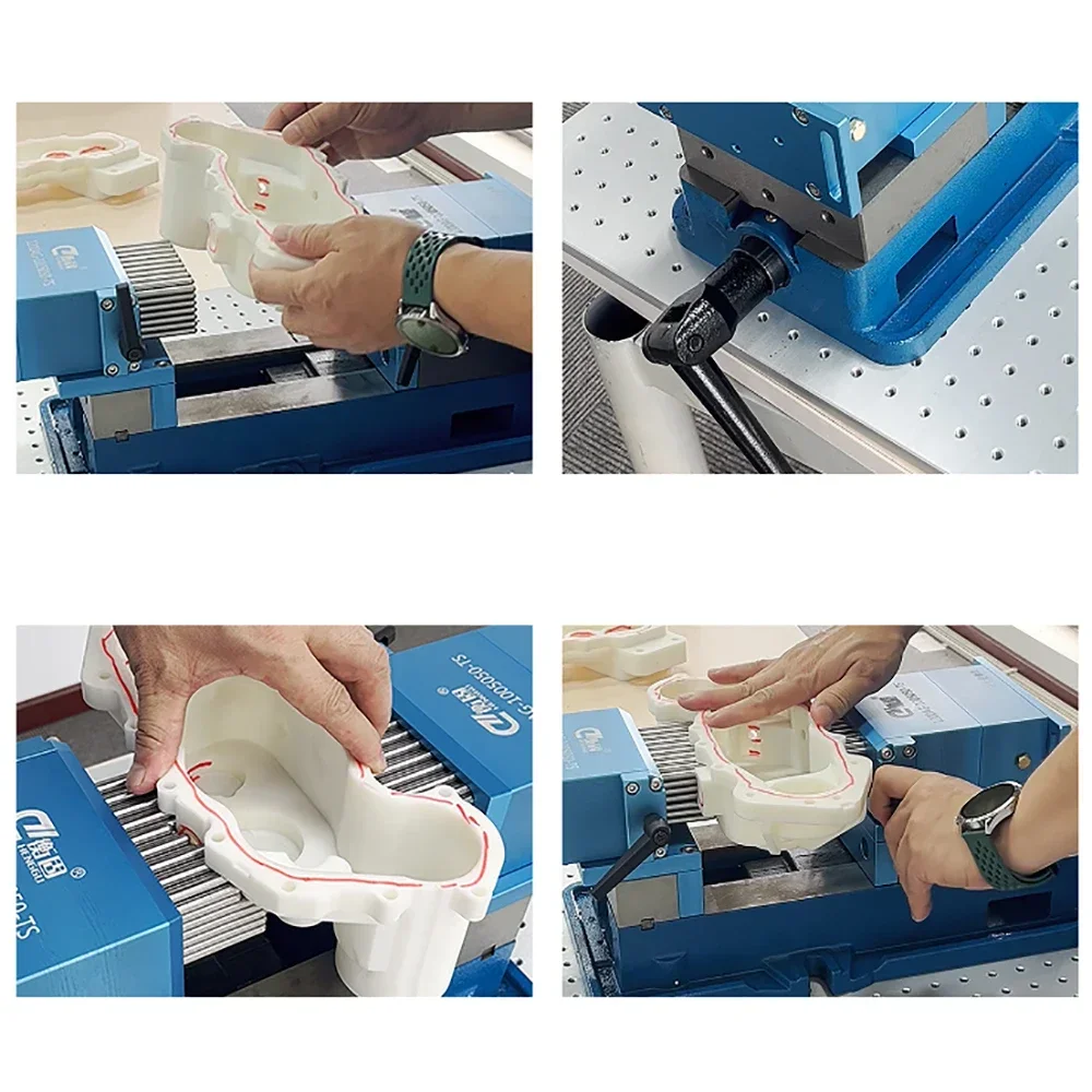 Manual Bench Vice Flexible Fixture 4/6-Inch CNC Assembly Fixed Special Clamping Tool Laser Marking Machine Holder Locator