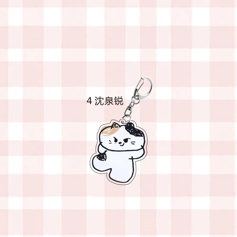 KPOP ZB1 Acrylic Keychain Zeroni Kawaii Bag Pendant Accessory ZhangHao HanBin JiWoong Matthew Ricky ZeroBaseOne Fans Collection