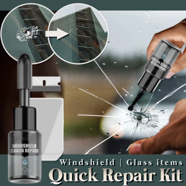 New Windshield Crack Cracks Gone Repair Kit, Windshield Crack Repair Fluid Fixing Chips and Star Shaped Crack Tool