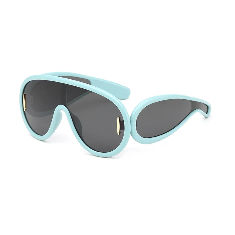56568 Mode ein Stück Rahmen y2k Sport Punk Sonnenbrille Männer Frauen Marke Design weites Bein Outdoor Steampunk Brille uv400