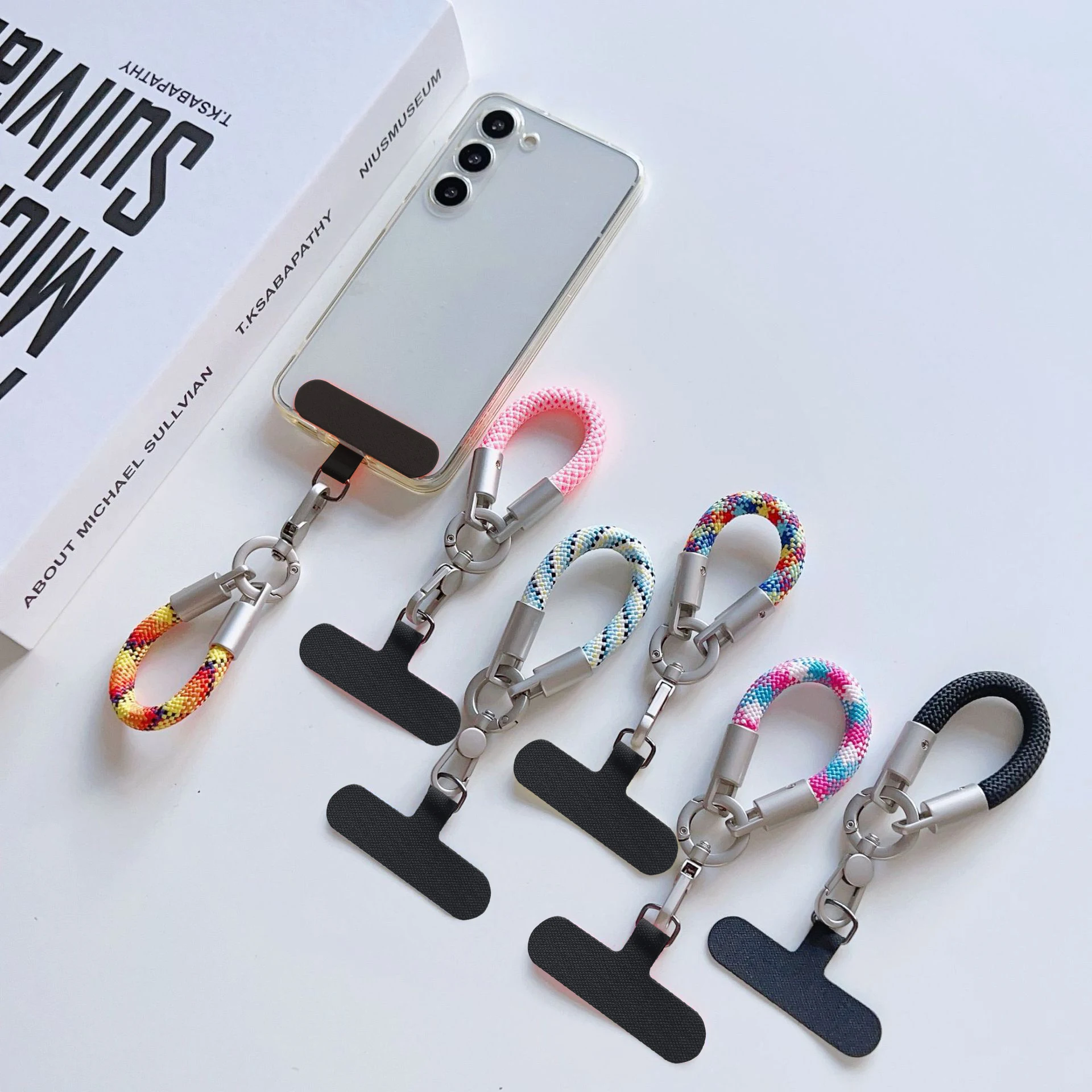 

Ring Buckle Mobile Phone Lanyard, Thumb Lanyard 360° Rotating Bidirectional Ring buckle Mini Finger Anti-loss Lanyard Pendant
