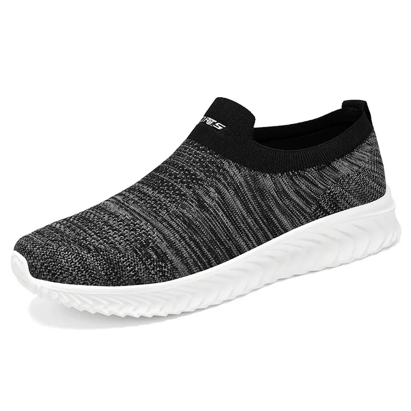 الرجال أحذية فلكنيز شبكة حذاء رجالي خفيفة الوزن مريحة الرجال أحذية رياضية الخريف موضة الانزلاق على أحذية مسطحة الذكور المتسكعون #4
