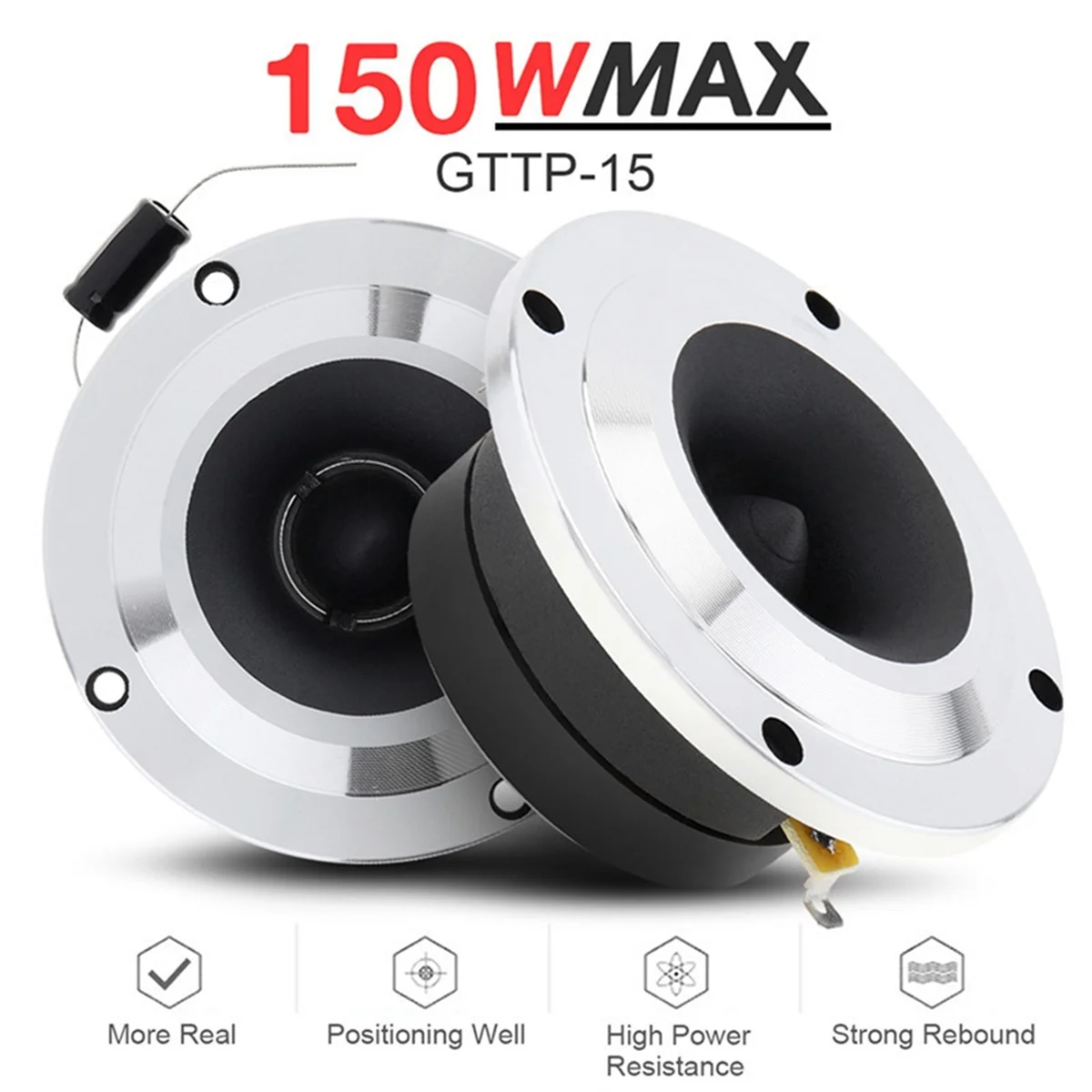 QA88X Tweeter Speaker, 4 Ohm 150W, Professional Treble Horn for Car Audio Modification