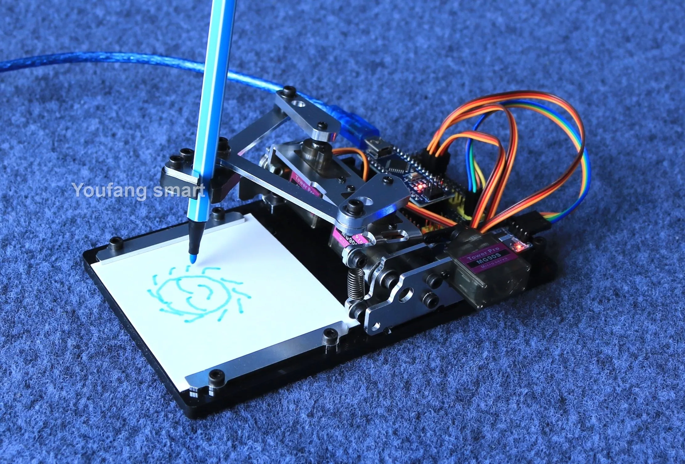 Drawbot Roboter MG90S Manipulator Artboard Bots APP Zeichenmaschine für Arduino Roboter DIY Kit für NANO programmierbarer Roboterstarter – Detail 15