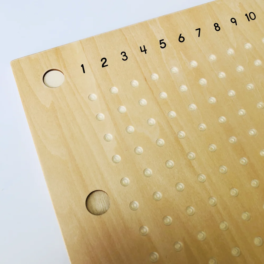 Montessori Multiplicazione Bead Board Giocattolo matematico Aritmetico Strumenti per l'apprendimento precoce Gioco educativo per bambini Materiale matematico