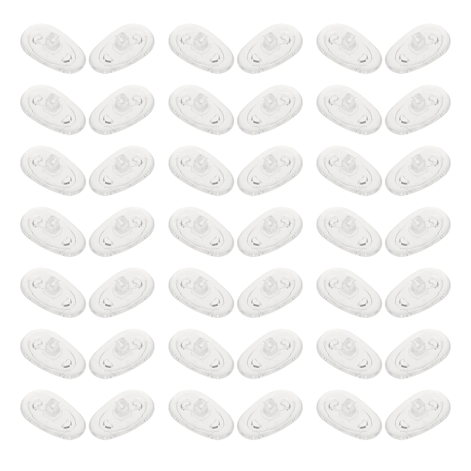 

50pcs Silicone Glasses Nose Pads Non-Slip Comfortable Eyeglass Cushion Replacement White For All Frames Sunglasses Glasses