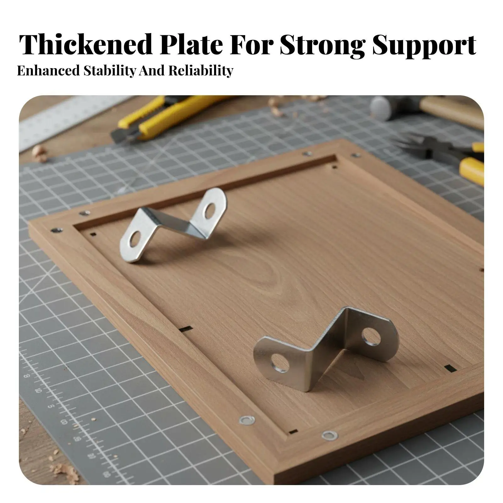 Iron Steel Bracket Z Form Corner Brace Robust Hardware for Woodworkers DIY Projects Furniture Reinforcement and Stability