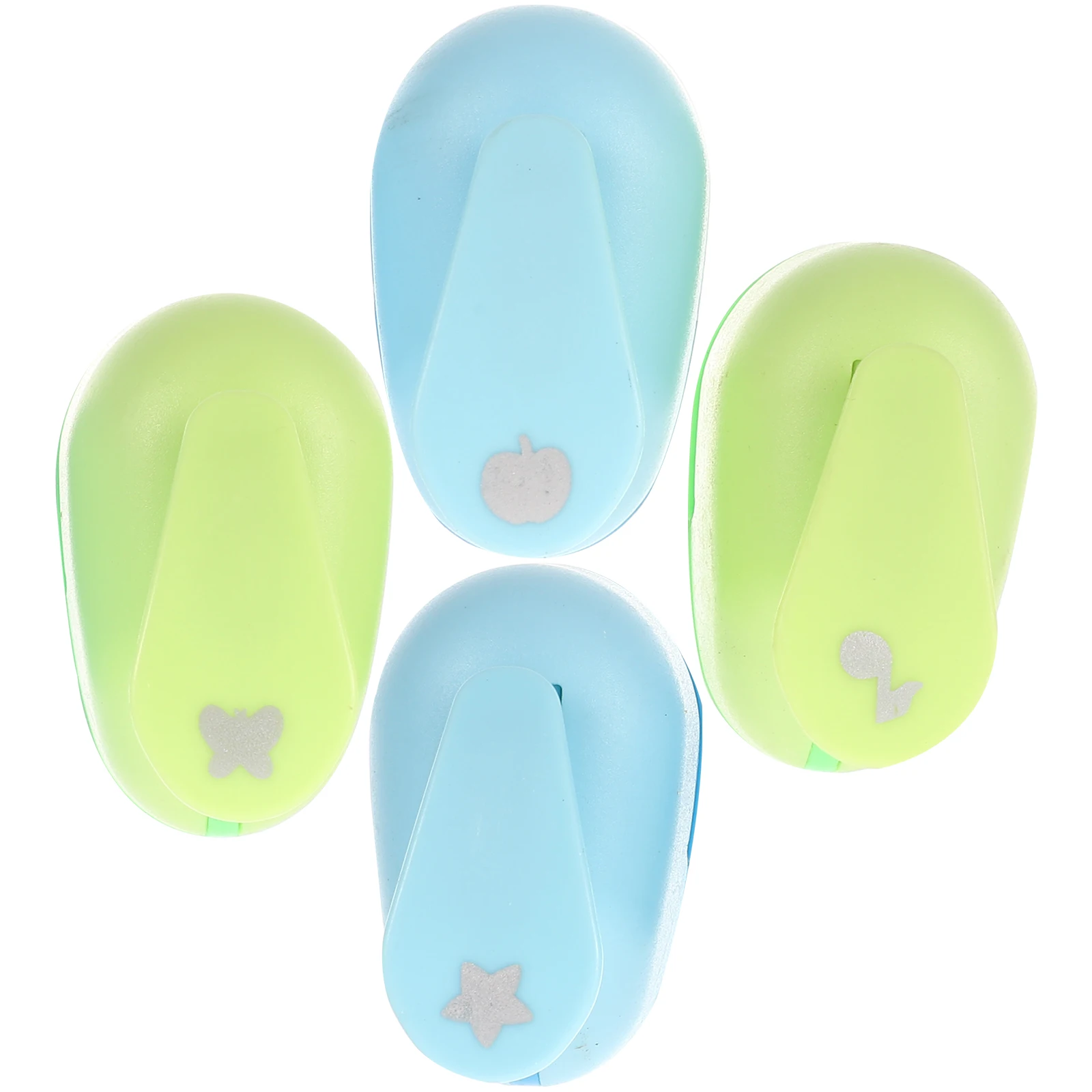 

4pcs Craft Hole Punch Embossor Set Small Tools for Card Making DIY Paper Puncher Shapes Scrapbook Paper Punch Supplies