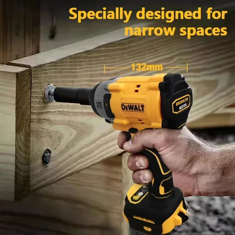 Dewalt 3250RPM Kunci Pas Listrik Tanpa Kabel 205N.m Kunci Impact Tanpa Sikat Alat Perbaikan Daya Torsi Tinggi untuk Baterai Dewalt 20V