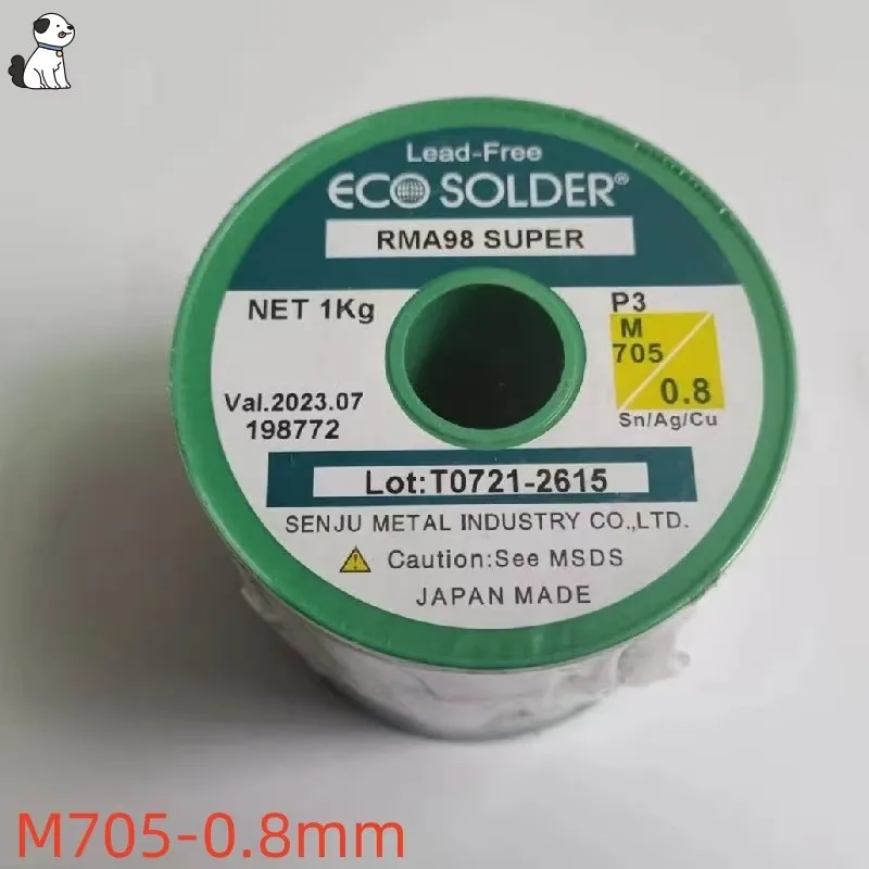 

apan Senju lead-free M705 silver solder wire 0.8MM RMA98 solder wire with flux 3.0% solder wire
