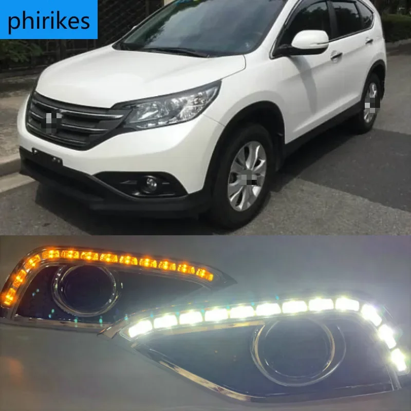 

1 para świateł do jazdy dziennej DRL z kierunkowskazem do Hondy CRV CR-V 2012 2013 2014 przekaźnik świateł przeciwmgielnych światło dzienne