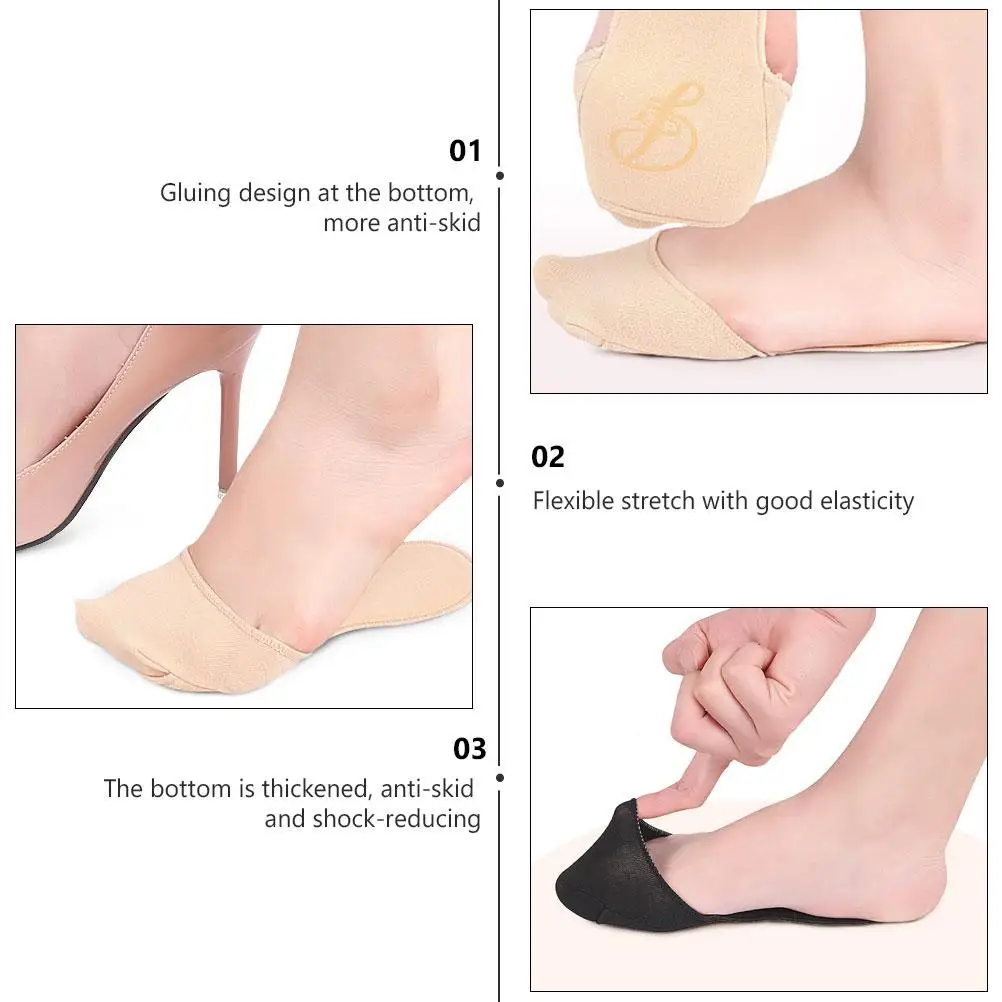 

Противоскользящий чехол для носков, хлопковый держатель для пальцев ног, без пятки, гибкая, эластичная, эластичная, утолщенная нижняя часть, снижающая ударов, склеивающаяся конструкция