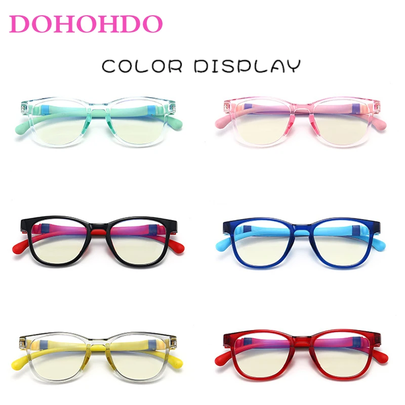 High Quality Kids Blue Light Glasses Without Graduation Child Clear Computer Spectacles Zero Prescription Medical Glasses Frames