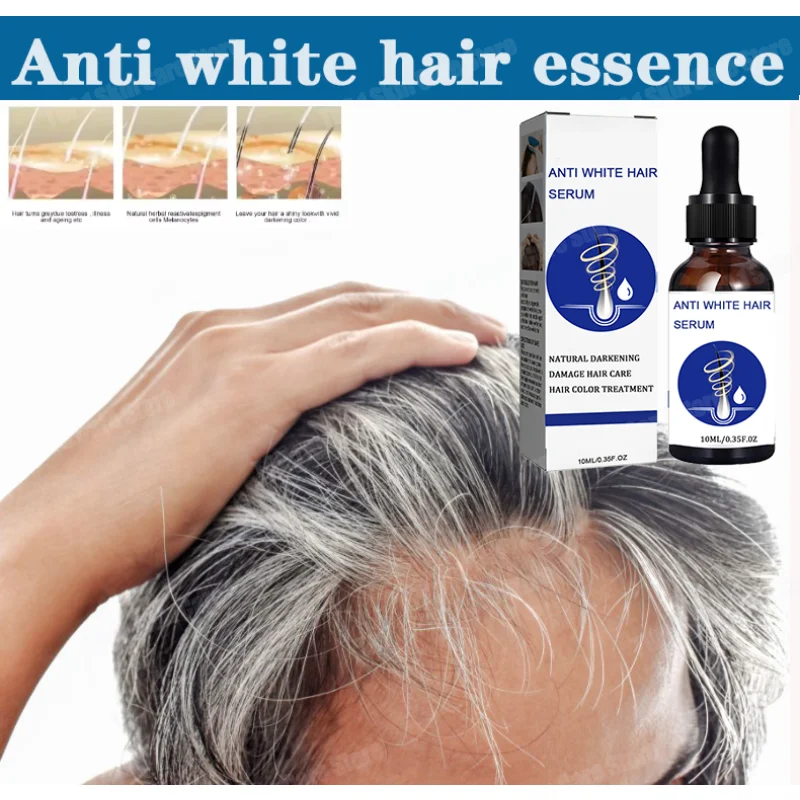 

Natural Anti-Grey Hair Essence Serum No hair color No allergies Anti-grey hair essence Serum Remedy Healthy Product