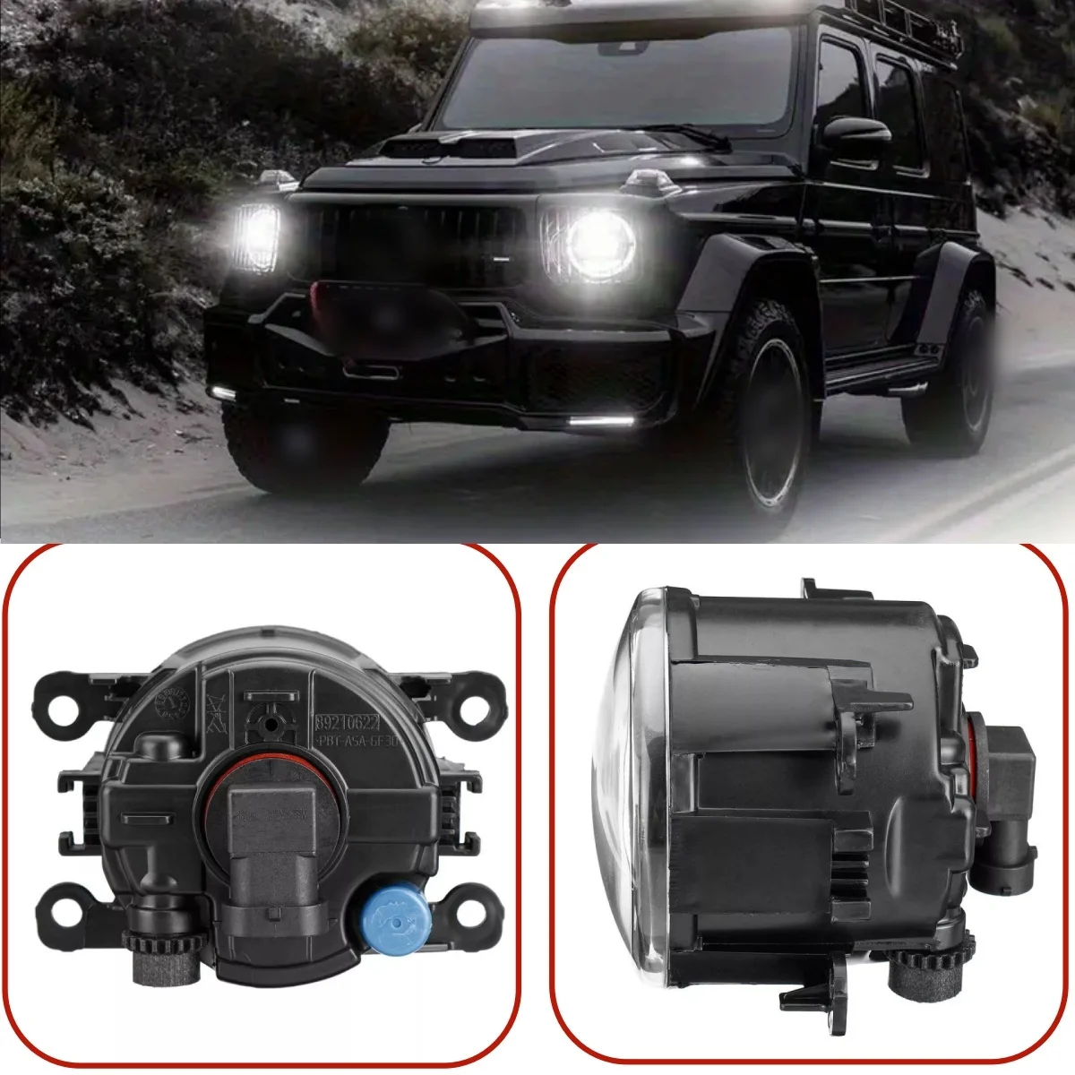 

1/2pc For Peugeot 107 207 307 407 607 4007 Car Front Bumper Fog Lamp Replacement Light Lamp Fog Light Lamp 620639 / 6206E1