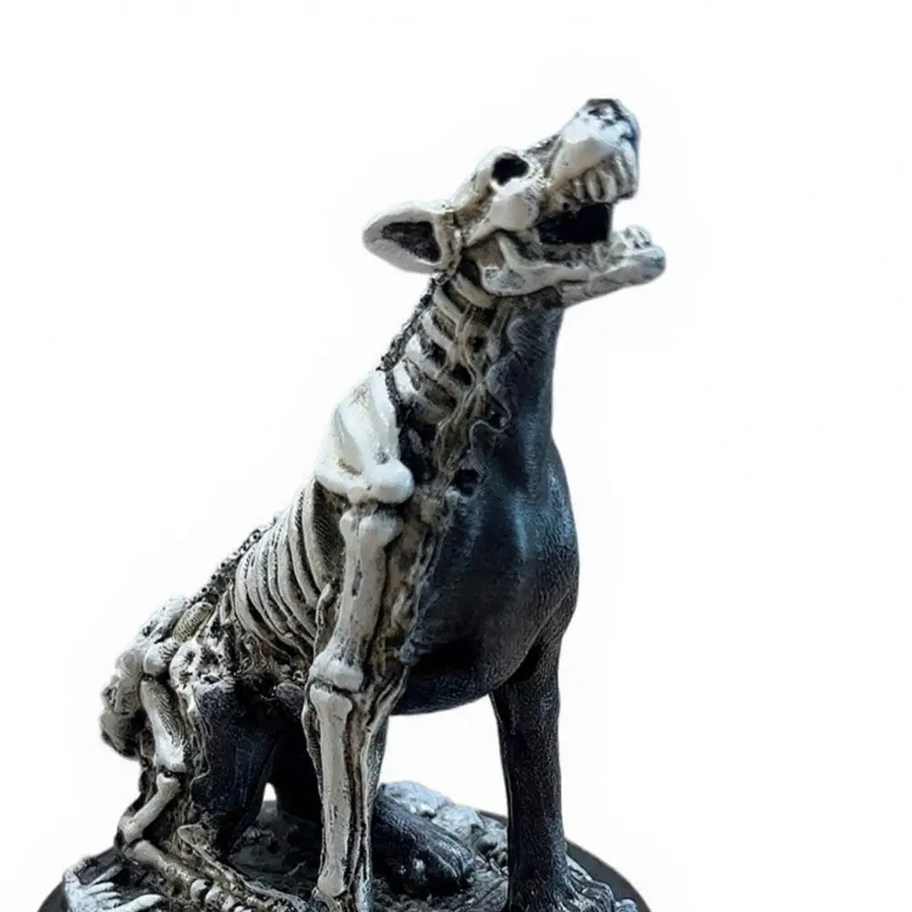 

Unique Halloween Resin Art Spooky Ornament Animal Skeleton Decor for Home Car Outdoor Shelf Decoration