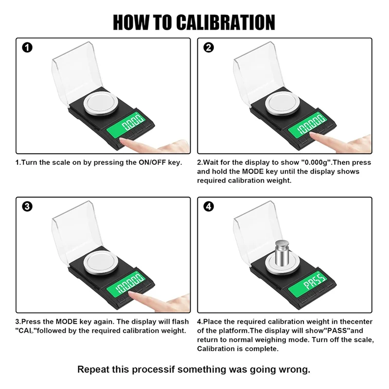 Portable Milligram Scale 100G/0.001G, High Precision Powder Scale With Cover, Backlit LCD