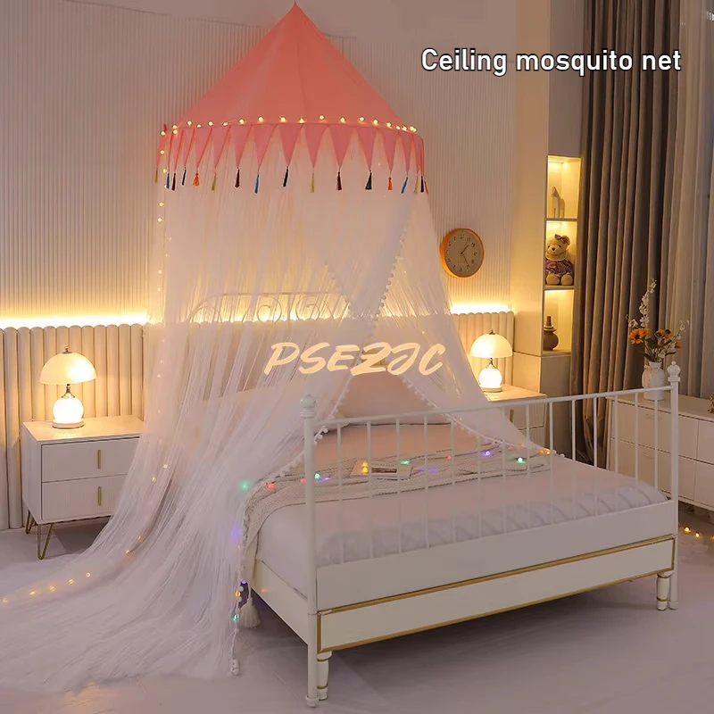 Household Rural Princess Ceiling Mosquito Net Floor Standing Semi-circular Suspended Easy To Install