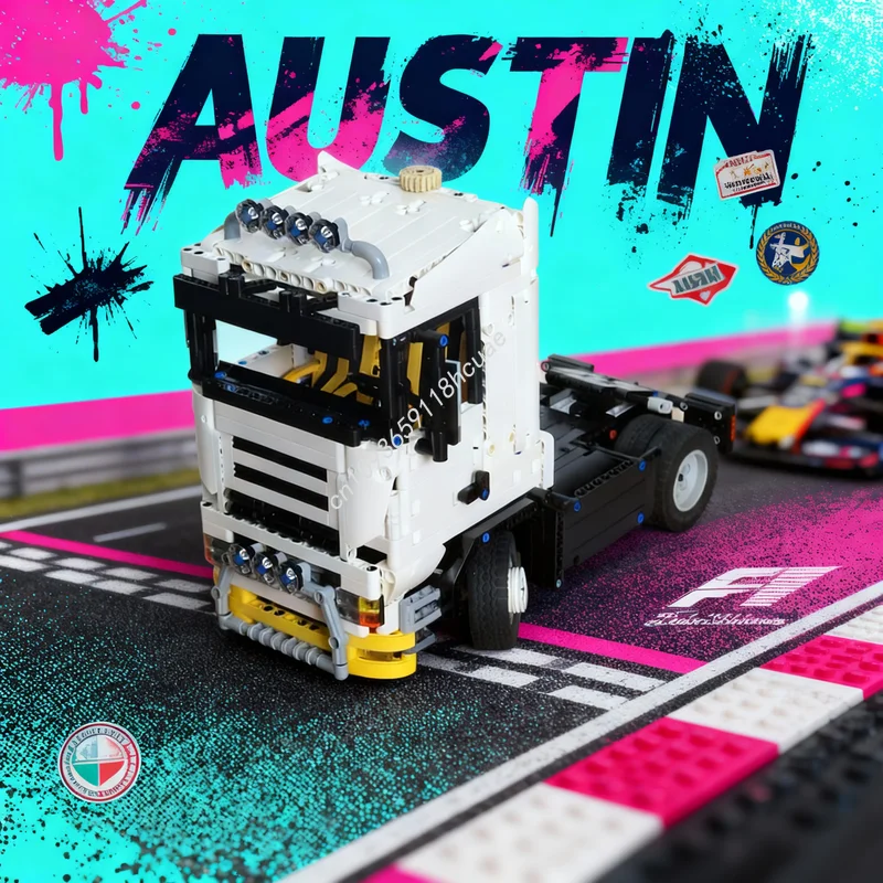 1212pcs MOC SCANIA SEMI TRUCK Technical Model Building Blocks Construction Toy DIY Creative Festival Gifts Idea Education Brick
